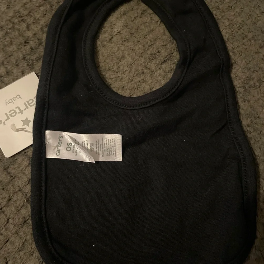 NWT carters Halloween Black and Orange Baby Bib